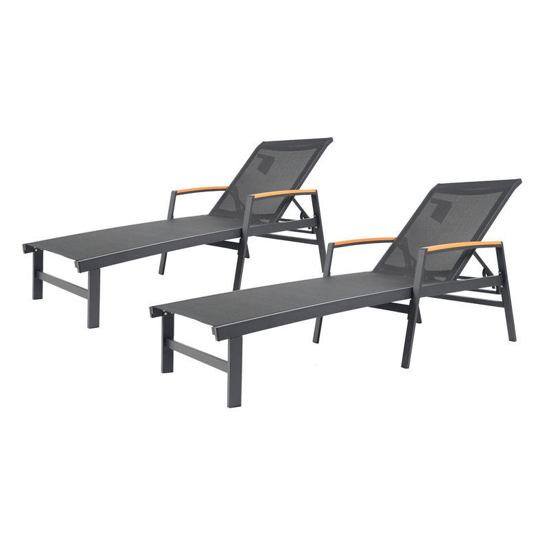 Chaise longue, Noir