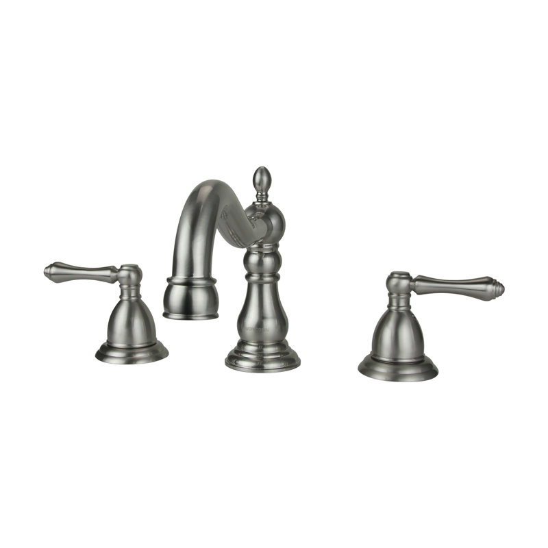2-handle Bathroom Faucet with Drain Assembly, Brushed Nickel