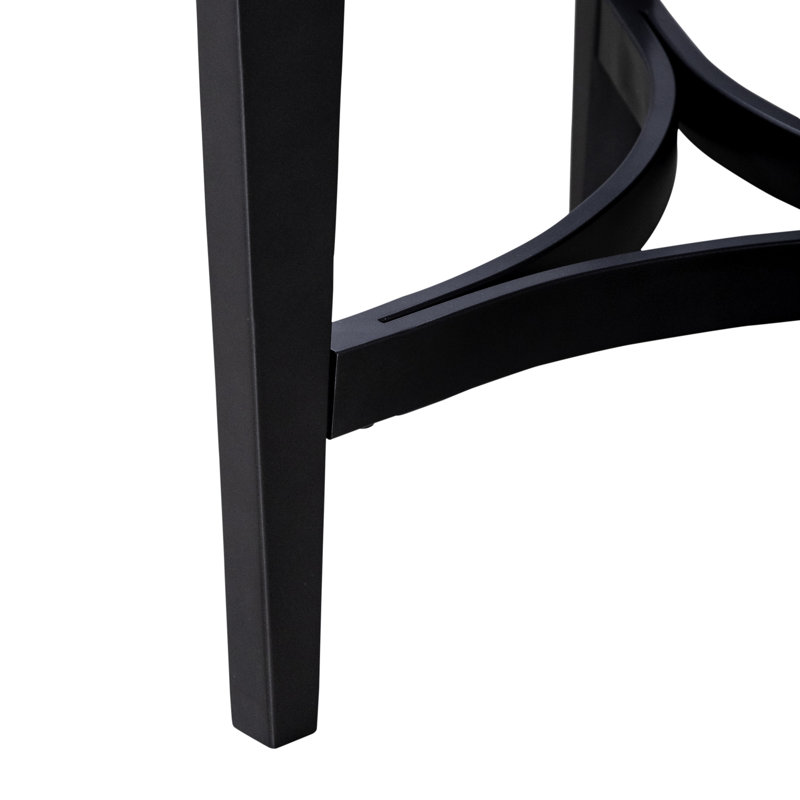 Almeida Round End Table w/ Glass Top