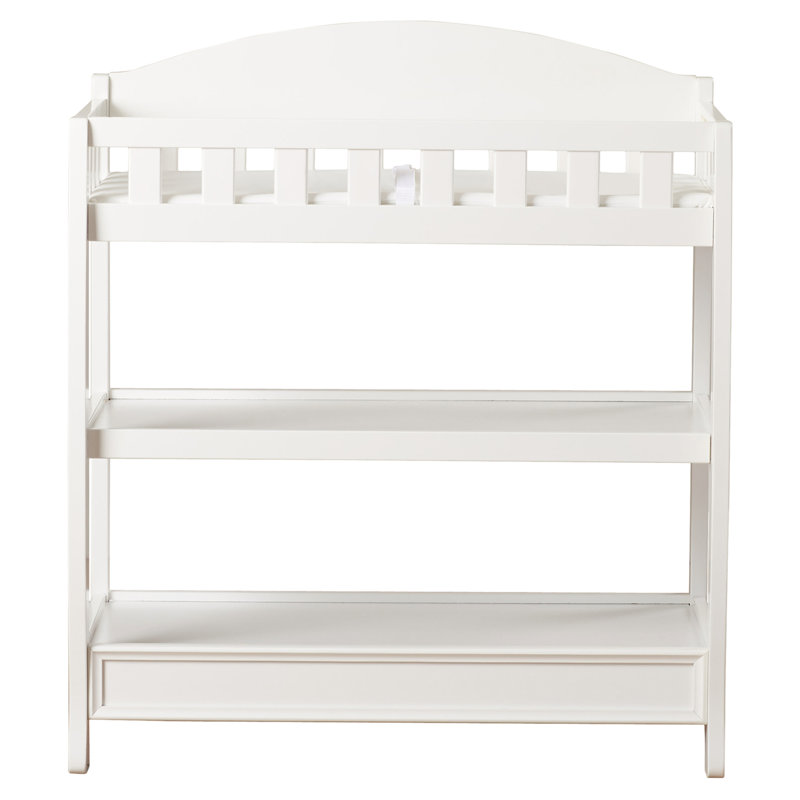 Table à langer avec rembourrage Wilmington, Blanc