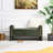 Modern Teddy Bed End Bench with Arms and Storage, Upholstered Large Foot Rest Stool, Comfy Window Vanity Bench for Living Room, Bedroom, Dorm, Coffee Table-851300110
