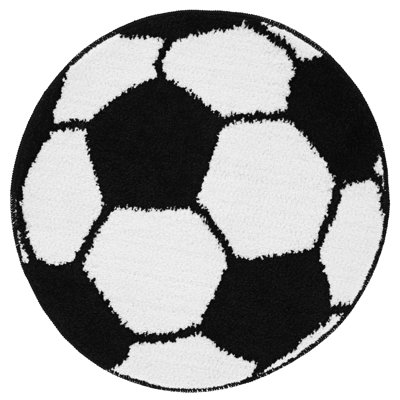 It's A Goal Football Shaped Rug