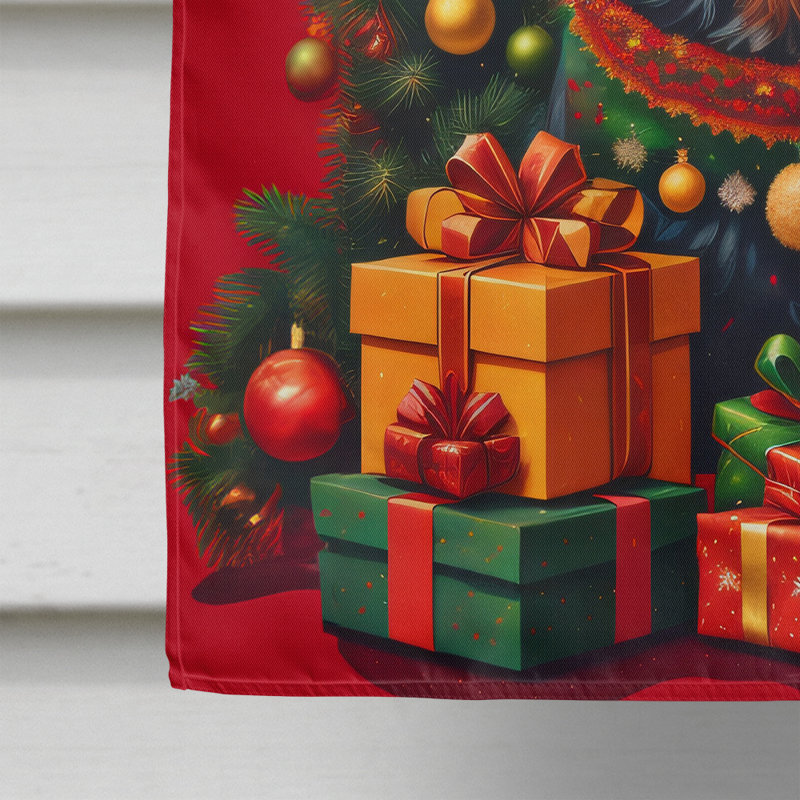 Drapeau de maison de Noël en polyester double face H 40 po x l 28 po