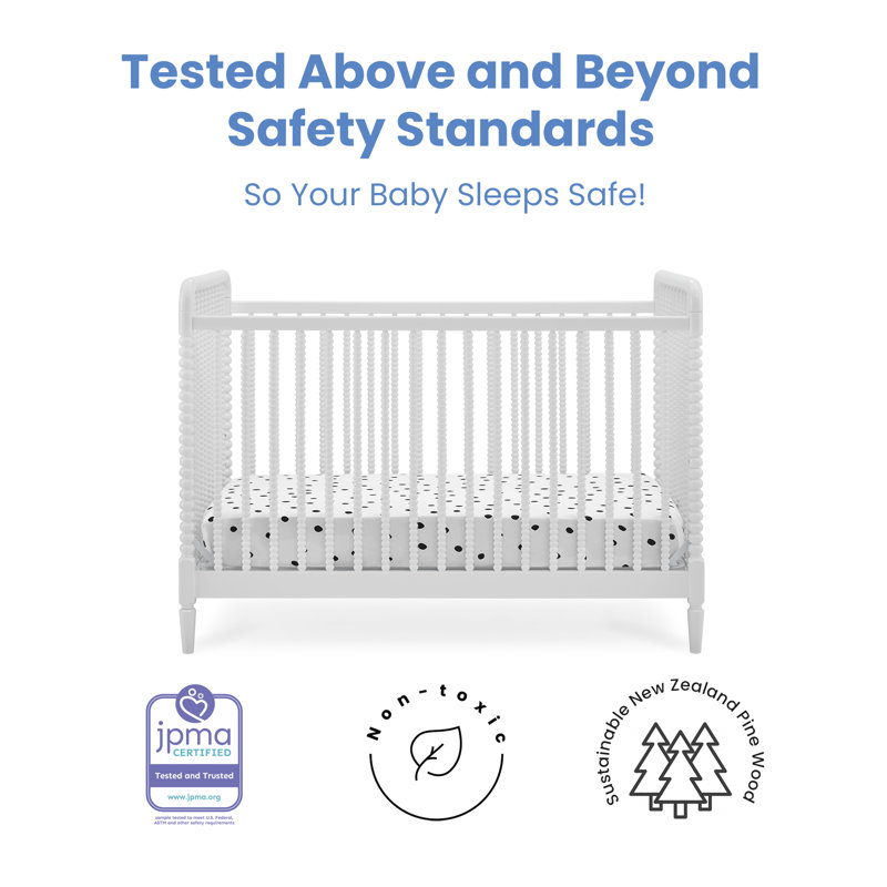 Saint 4-in-1 Convertible Crib, Crib, Bianca White