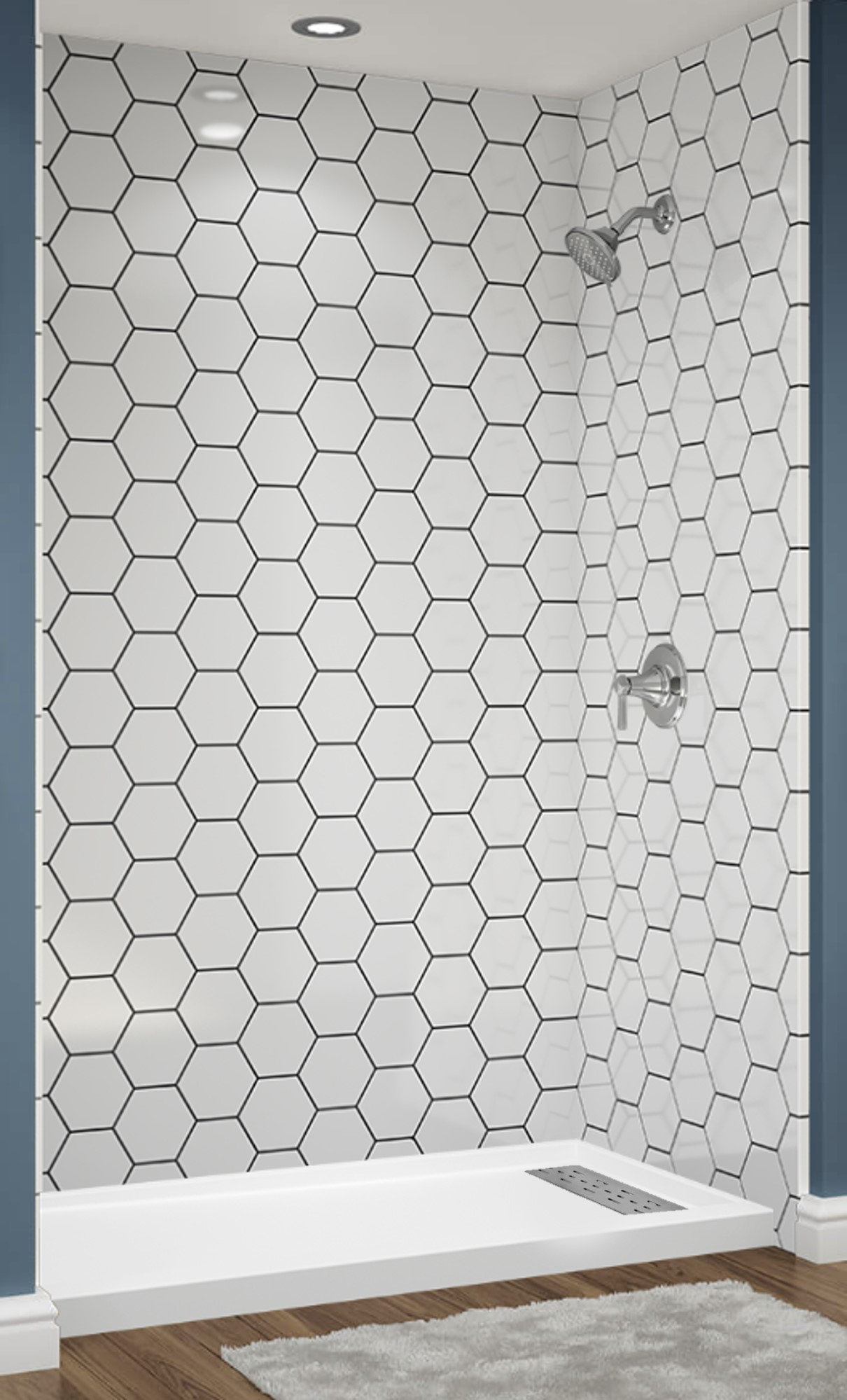 Hexagon shower tile discount