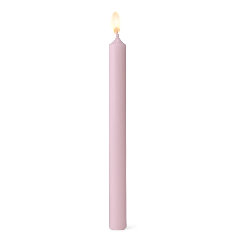 Pièce 4 chandelles droites non parfumées, Rose doux