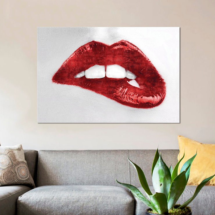 « ' », reproduction d’impression sur toile tendue en rouge Luscious, H 8 po x l 12 po x P 0,75 po, Toile tendue, Pas de tapis