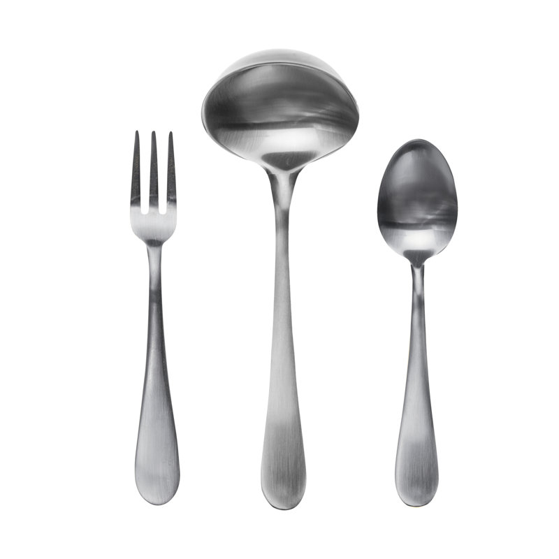 Natura Ice 3 Piece Stainless Steel Hostess Set