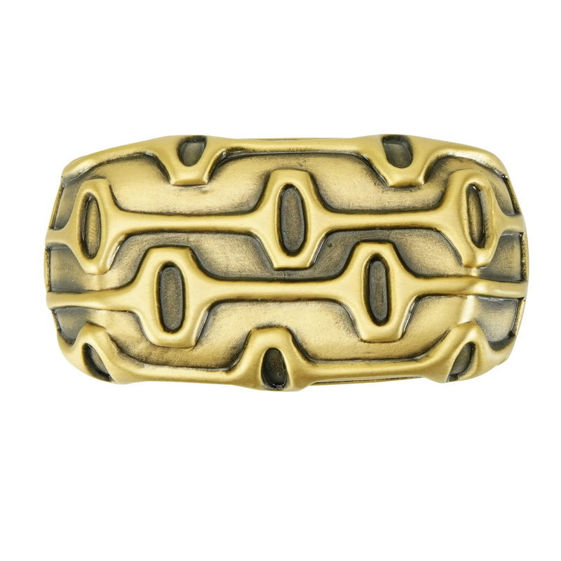 BUBBLE RECTANGLE KNOB; MUSEUM GOLD