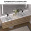 Meuble-lavabo double 84 po avec comptoir en quartz blanc et lavabos-131251309