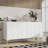 Wood Console Table with  Carved 4-door Sideboard,2 Shelves