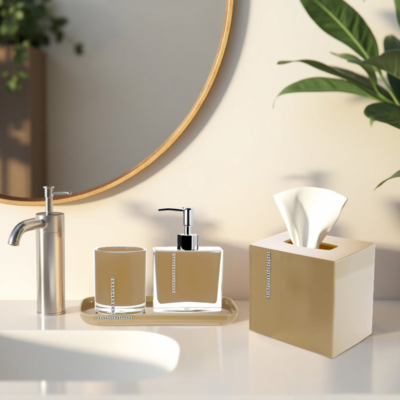 Bathroom Accessory Set, Beige