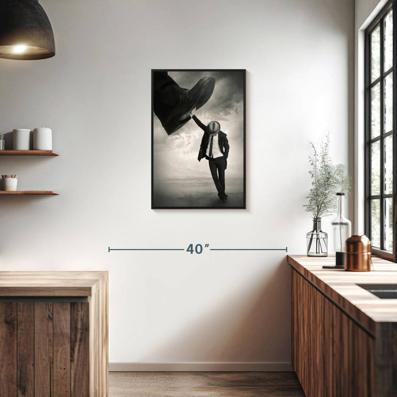 Toujours debout, Cadre flottant noir, 21 po x 31 po