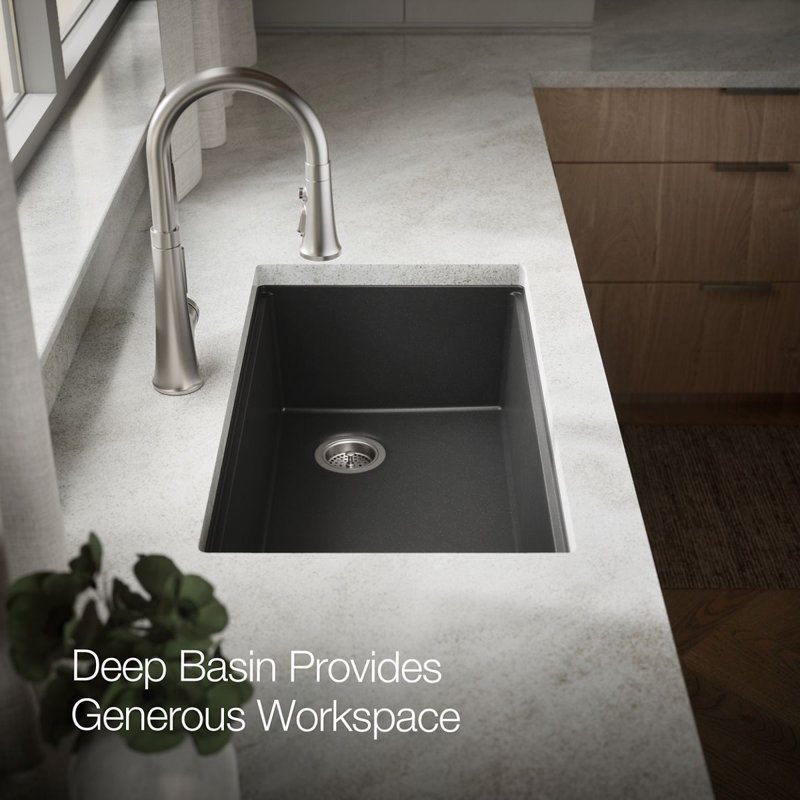 Billings 32-1/2 In. Undermount Single-Bowl Kitchen Sink, Black
