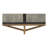 Sideboard, Solid Wood Frame, Vegan Leather, Grey