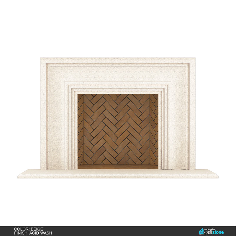 Verona Fireplace Surround, Acid Wash Beige