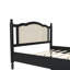 Lit plateforme en bois avec tête de lit élégante - Transformez votre chambre à coucher, noir naturel