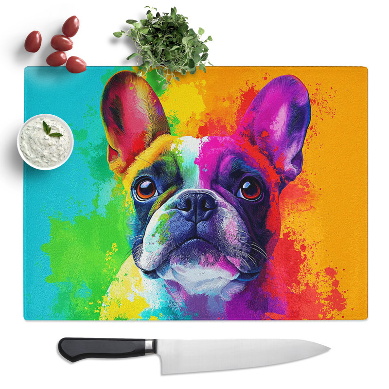 French Bulldog Vol.5  Glass Chopping Board