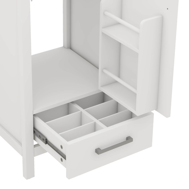 Meuble-lavabo moderne avec lavabo en céramique, Blanc