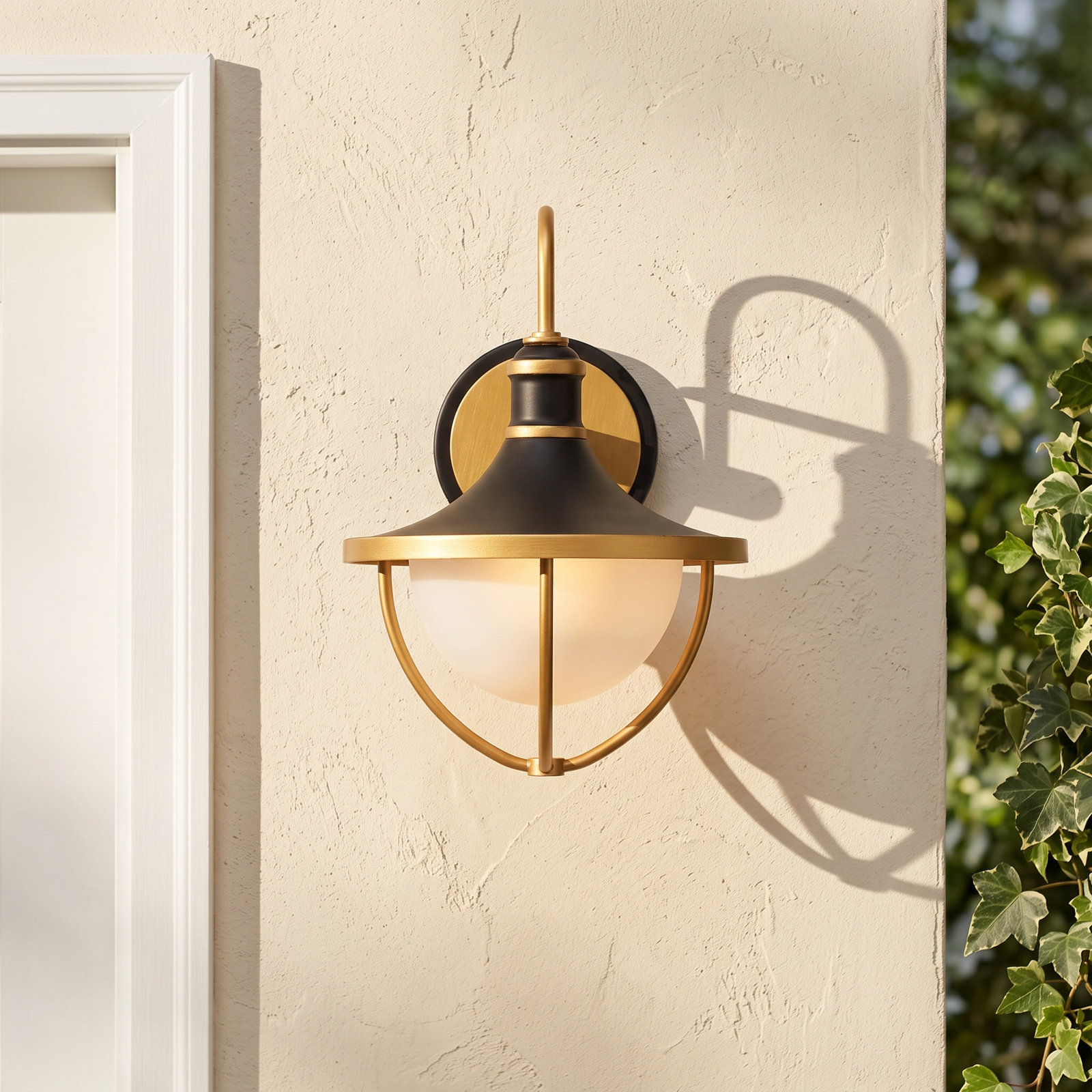 Avangeline Outdoor Wall Lantern, 13.5" H x 9.75" W x 11" D