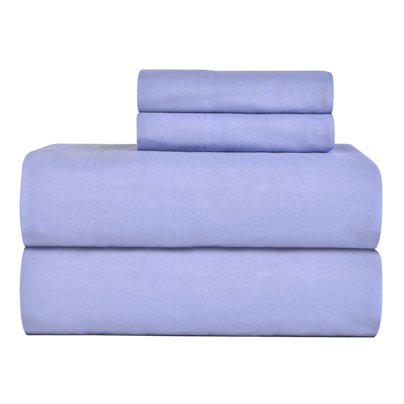 King Blue Cotton Flannel Sheet Set for Kids