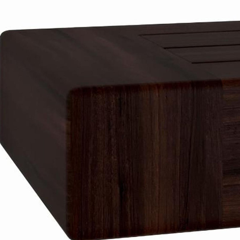 Tablette flottante 12 "en bois massif espresso