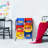 6 Bin Storage Organizer Cart with Locking Wheels