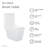 Rivoli Two-Piece Square Toilet Dual-Flush 1.1/1.6 Gpf