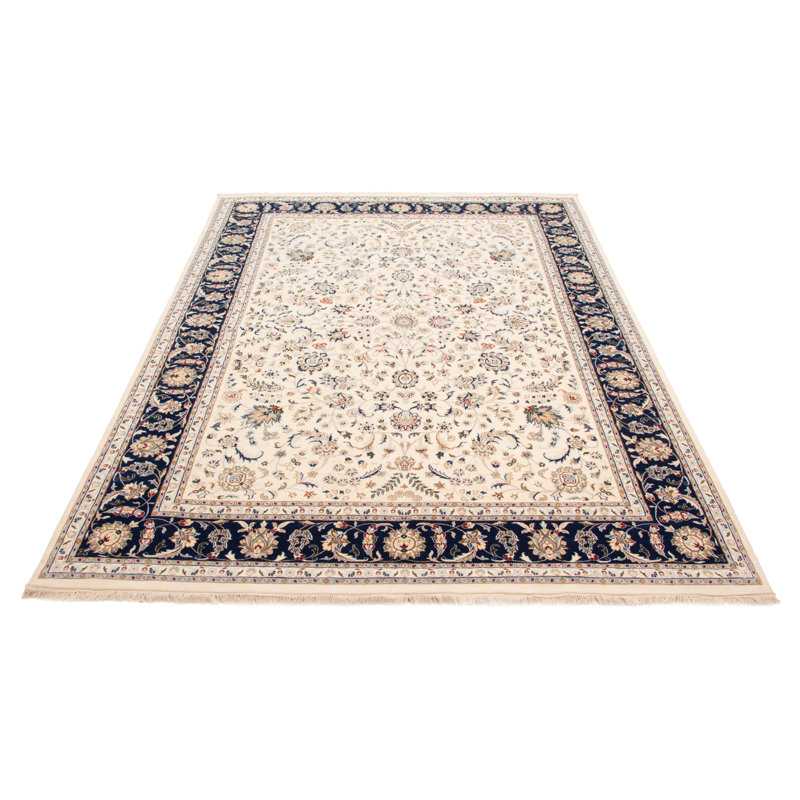 Tapis crème noué à la main 8 pi 9 po x 12 pi 0 po