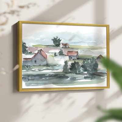 Valley Farm II -Framed Print - Restickable