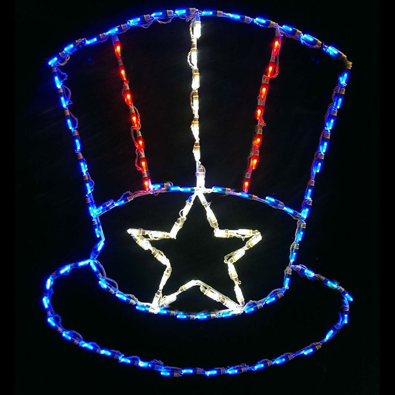 Uncle Sam Hat Patriotic LED Display (35")