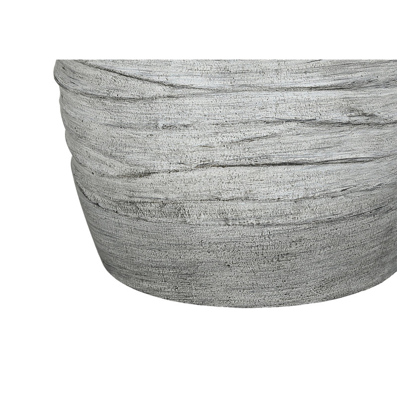 Lighting, 27"H, Table Lamp, Grey Resin, Ivory / Cream Shade, Modern