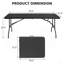 6Ft Pink Folding Table, Portable Plastic Table For Camping, Picnics, Parties, High Load Bearing Foldable Table-878615387