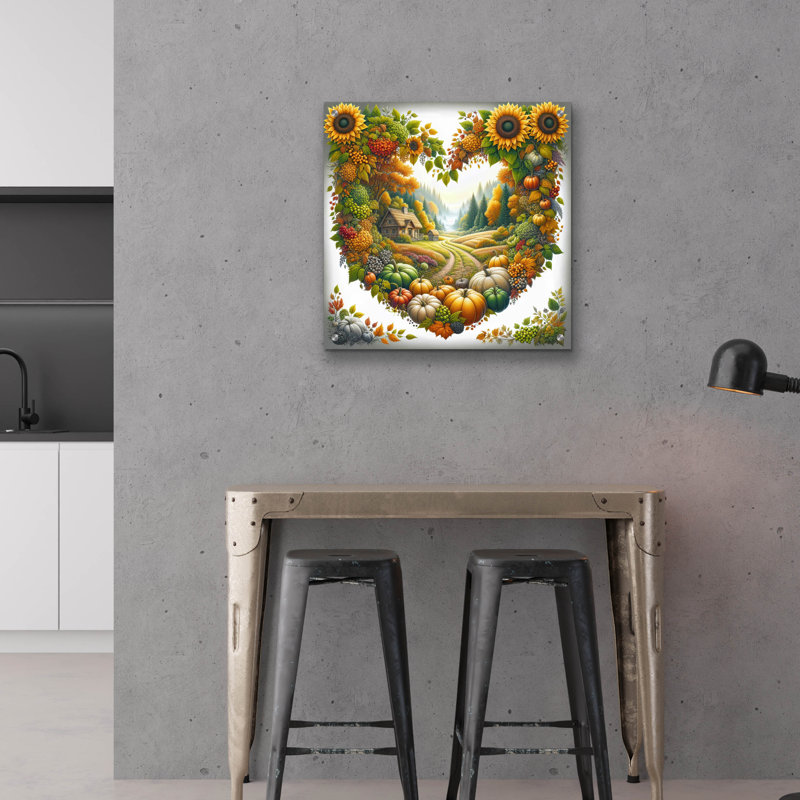  «Fall In Love 4» par Rey Klimt, art mural en verre acrylique, 24 po x 24 po, H 24 po x l 24 po
