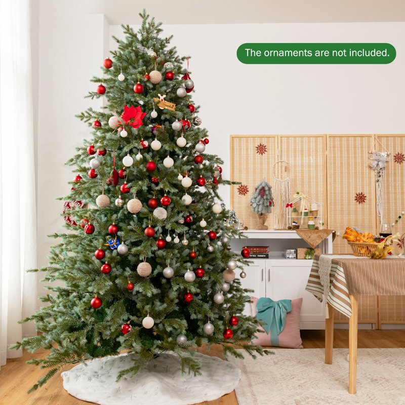 Arbre de Noël vert en cachemire réaliste, H 8 pi