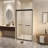 Tempered Glass With Explosion Proof Film, Aluminum Frame Double Sliding Shower Door, "1/4 (6 Mm), Stainless Steel Handle