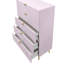 Commode rose à finition ultrabrillante
