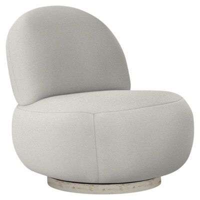 Lulu Upholstered Swivel Slipper Chair