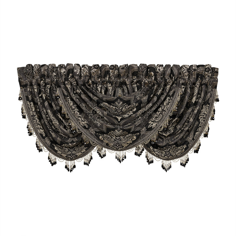 Windham Window Waterfall Valance, Black