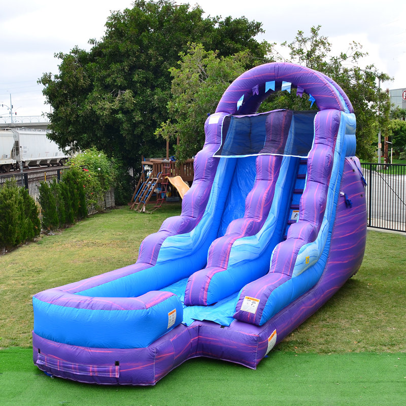 JumpOrange Cotton Candy 15 ft Mega Inflatable Water Slide (with Blower)