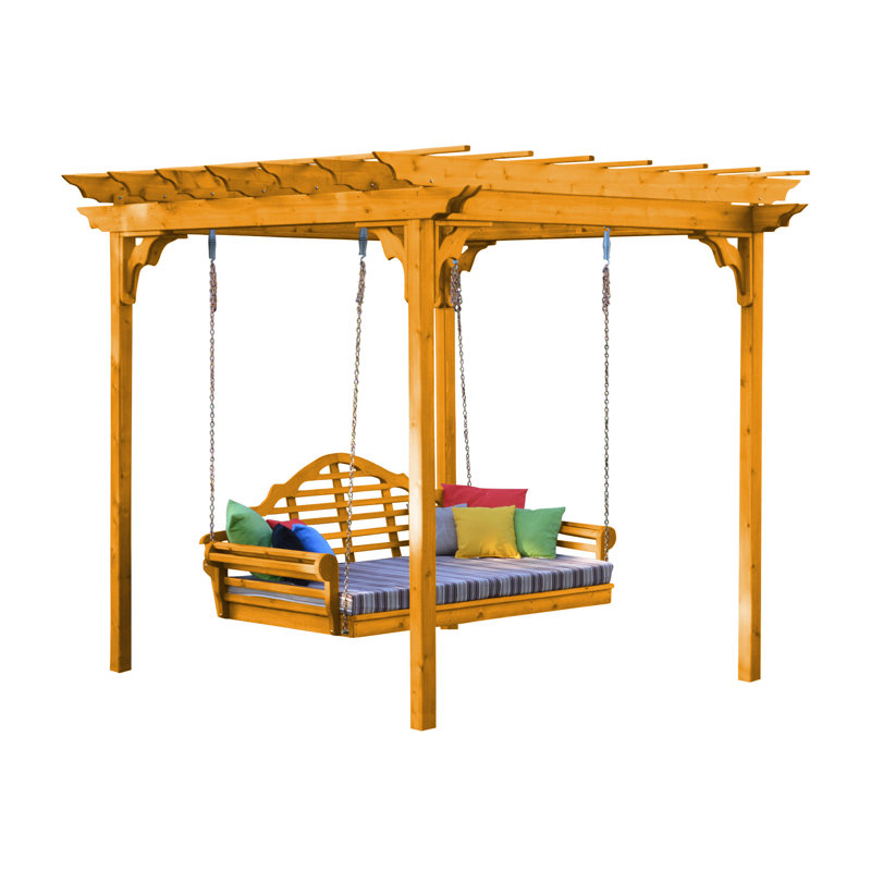 Pergola en bois massif, Teinture naturelle, L 10 pi x P 8 pi