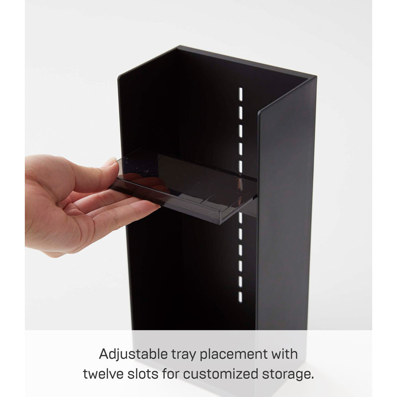 Black Adjustable Plastic Jewelry and Accessory Organizer