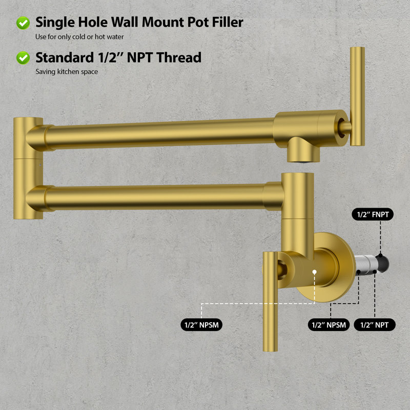 Logmey Kitchen Faucet, Gold