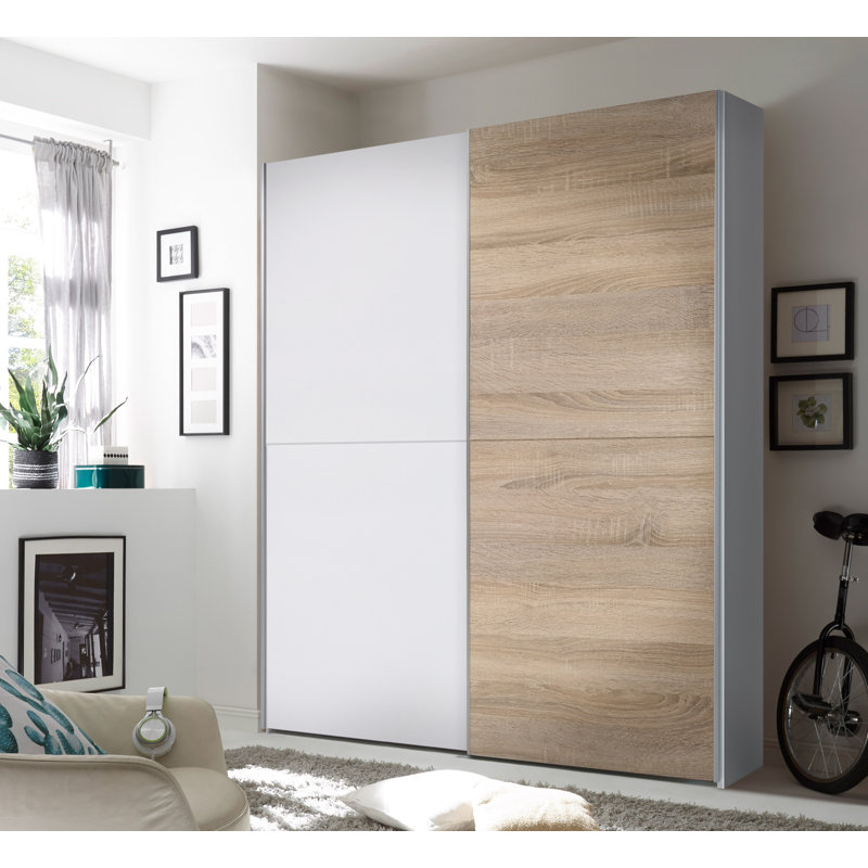 2 Door Manufactured Wood Wardrobe, Oak Sonoma