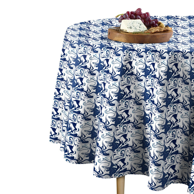 Corella Marble Round Tablecloth, 60" x 60"