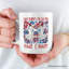 Goose bosse pour la tasse rouge, blanche et alcoolisée, cadeau amusant du 4 juillet avec nom personnalisé
