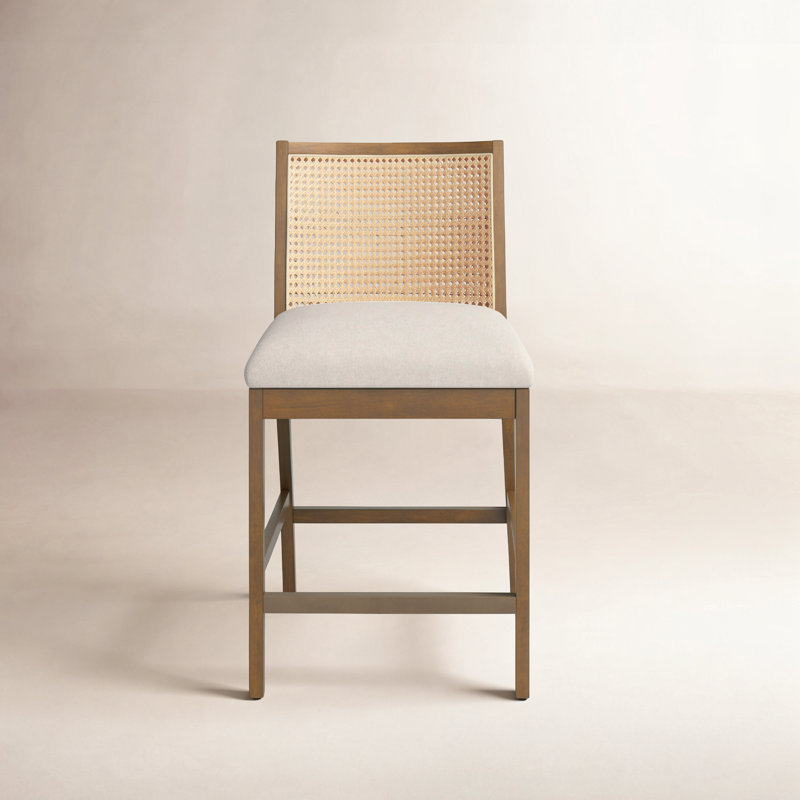 Sergi Counter & Bar Stool, Counter Stool (27" Seat Height), Brown/Natural/Taupe