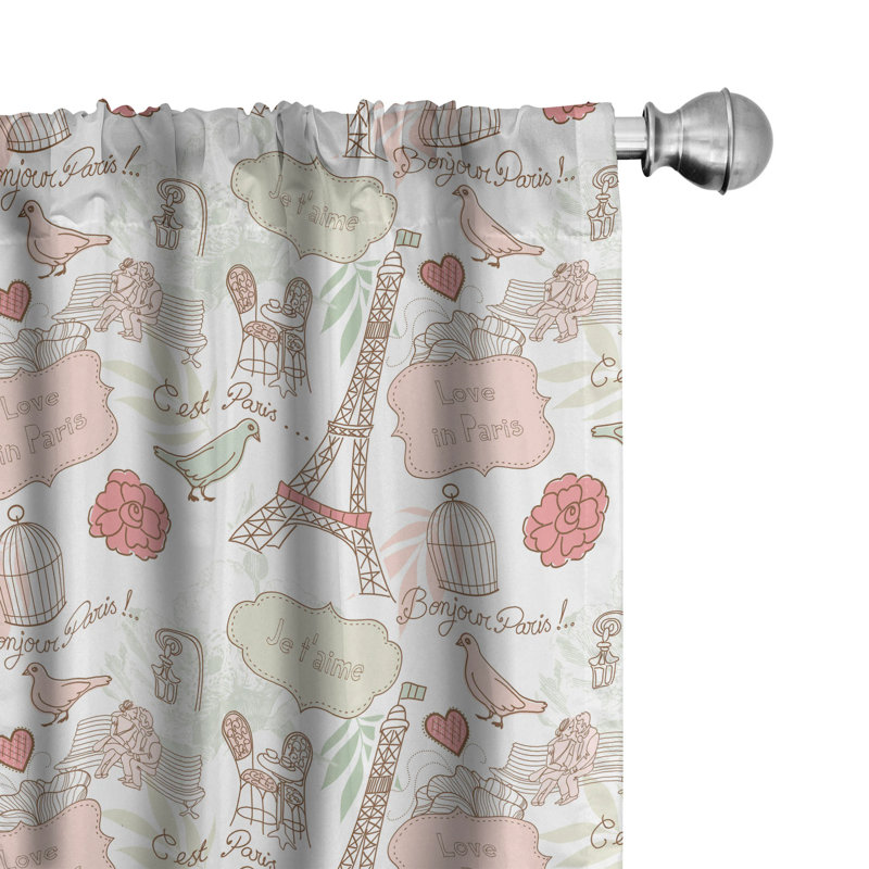 Semi-Sheer Rod Pocket Curtain Panels, 28" x 84"