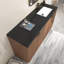 Meuble-lavabo autoportant 59 po Monterey + lavabo droit renforcé en acrylique noir-2017650387-2041122681