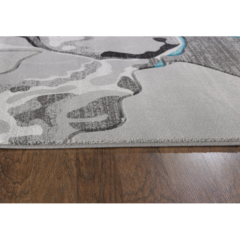 Amira Abstract Indoor Rug, Rectangle 3'8" x 5'6"